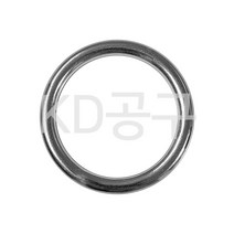 기타 스텐 라운드링 6mm 스테인레스 용접 고리 O 오링 원형 공예용 가죽 끈 케이디공구 KD09, 1개, 내경 30mm