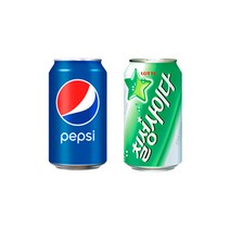 펩시콜라 355ml 12캔 + 칠성사이다 355ml 12캔, 1세트