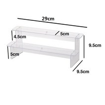 계단식 아크릴 미니 피규어 진열장 소품 진열대, 1개, 2단 29cm