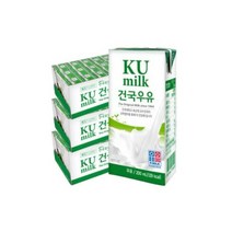 건국유업 건국우유 멸균우유 200ml, 72팩