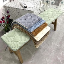극세사 벤치 식탁의자 긴의자 쿠션 방석 패드 6색 소파 패드 갈이, 30x200cm 쿠션, 그릴드 섀기 카라멜