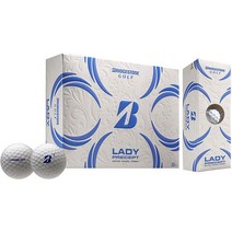 브리지스톤골프 레이디 프리셉트 골프공, 12개입, White