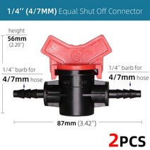 텃밭 주말농장 정원 마당 농기구 용품 16mm 20mm 25mm 4/7mm 8/11mm 정원 호스 워터 스톱 바브 커넥터 1/4 ''1/2'' 3/4 ''물방울 관개 미니 밸브 급수 시스템, 01 A-2PCS, 01 A-2PCS