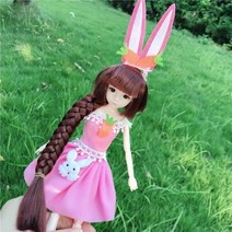 말하는인형 우산 관절 홀더 작은다섯 신년 투라대륙 작은 댄서 생생한 일양말 선물 모형 동일타입 낱개로 팔다, C01-단독 치마는 이불 없이 잘, T13-소무무토끼치마갈색긴머리 L