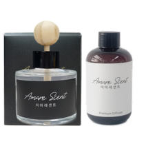 아마레센트 베이직 차량용 디퓨저 본품 120ml + 리필액 200ml, 블루솝