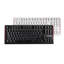 게이밍 기계식 키보드 텐키리스 화이트 G400K LED 단일모드, 적축
