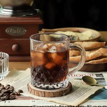 홈 카페 글라스 아이스 커피 아메리카노 아인슈페너 라떼 플랫화이트 유리 컵 잔, 210ml