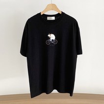 D 10수 자전베어 박스 반팔 티셔츠