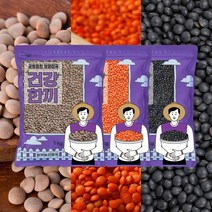 [22년산] 렌틸콩 3종 세트 (브라운 레드 블랙 1kg씩 총 3kg) 슈퍼푸드