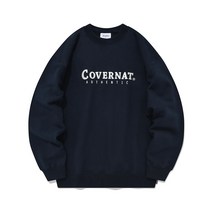 COVERNAT 어센틱 로고 맨투맨 네이비