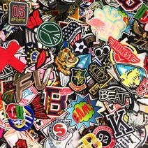 다이찌몰 와펜 자수 캐릭터 동물 패치 뱃지 2시리즈 열접착식 의류리폼, 1개, 286번 코끼리가족