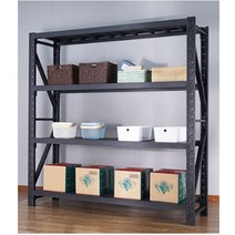 철제선반 경량랙 무볼트 조립식앵글 철재 베란다 다용도실 공장창고 메탈선반 부품조합, 판넬(가로선반)2M용, 검정