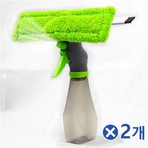 ForU955 스크래퍼 걸레 스프레이가 하나로 유리청소도구 2개 베란다유리창청소, 상세페이지 참조