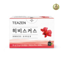 라이브잇 티젠 히비스커스차 허브차, 14개, 20개입, 36g