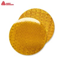 Avery T-7501MVP 초고휘도 원형 반사스티커 황색 100mm X 100mm