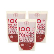 오스트레일리안오가닉푸드 코 클랙식 토마토 파사타 500g Australian Organic Food Co Classic Tomato Passata, 3팩, 3개
