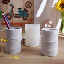 콘크리트 시멘트 탁상 저장용 크리에이티브 펜 홀더 실리콘 몰드 다기능 컨테이너 양식 석고 클레이, 06 F