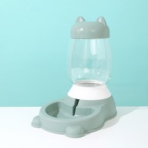 고양이자동급식기 반려동물 사료 배식기 강아지 밥그릇 3색 애완 동물 자동 피더 용품 개 고양이 마시는 그, 06 Green Water