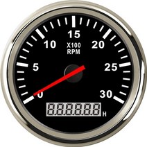 스피드건 타코메타 속도 측정기 새로운 85mm 방수 보트 해양 회전 계 3000 4000 6000 8000 rpm 회전 계 12v24v 빨간색 백라이트, 3k-bs