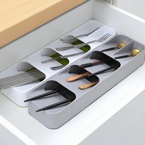 닌샵 리빙마켓 주방 식기류 보관함 1+1 수저통 식기보관 숟가락 젓가락, 그레이1+1