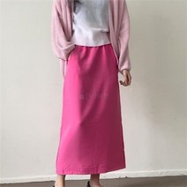 셀러허브 패션 여자 봄여름 H랩 비비드색깔 롱 스커트