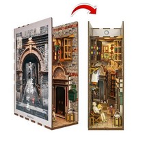 DIY 책꽂이 미니어쳐 책모형 북나무 도서 구석 선반 키트 강남 워터 빌리지 북엔드 수제 건물 미니어처 가구 선물, 509