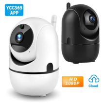 기존 ycc365 1080P 클라우드 HD IP 카메라 WiFi 자동 추적 카메라 베이비 모니터 야간 투시경 보안 홈 감시 카메라, 1080P 흰색 16G 추가, 협력사, 영국 플러그