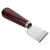 GHSHOP 내구성 있는 가죽 스카이빙 나이프 DIY Leathercraft 절단을 위한 나무 손잡이와 스틸 바디가 있는 가죽 테두리, 붉은 나무 손잡이, 스테인레스 스틸 나무