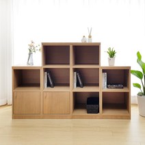 문달린 세로 좁은 선반 책장 400 2단 3단 원룸 거실 작은 낮은 수납 미니 소형 폭좁은 책장, 도어형