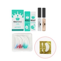 [롤리킹 모음전] 아이래쉬 플라잉 글루 펌제 에센스 롯드 속눈썹펌 세트+아이패치2장