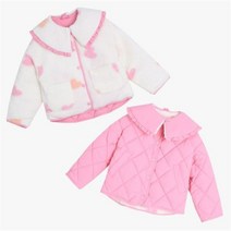 [로엠걸즈(아동)] 로엠걸즈 SH02 보아퍼 리버서블 덕 파이버 패딩( PINK) 보아퍼