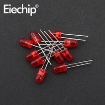 100 피스 F5 5MM LED 다이오드 모듬 키트 밀짚 모자 백색 붉은색 파란색 녹색 노란색 DIY 발광, [05] Big straw hat kit