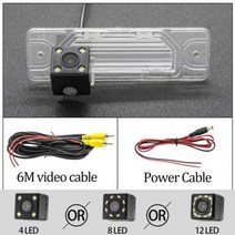 Owtosin자동차 후방 모니터 리어 뷰 카메라 르노 콜레오스삼성 QM5 20062017 닛산 맥시마 MK5 2000 2001 2002 2003, Camera Only+4 LED