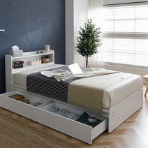 장인가구 쉬크 수납헤드 서랍침대 S(874)프레임, 오크