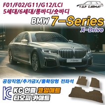 BMW 7시리즈 숏바디 롱바디 5세대 6세대 X-Drive LCI F01 F02 G11 G12 코일매트 차량용 바닥매트 티오피카매트, 트렁크만, 브라운, 7시리즈 롱바디 6세대(G12) [2015.10~]