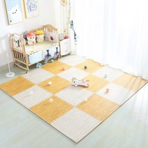 바닥타일 나무 우드 바닥자재 베란다 화장실 장판 새로운 아기 거품 퍼즐 놀이 체육관 매트 장난감 카펫 를, [03] 16Piece, 08 B9_03 16Piece