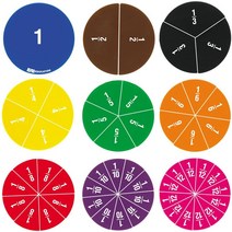 EAI Education Fraction Circles: 번호가 매겨진 - 51개 세트, 한개옵션0
