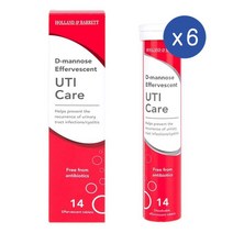홀랜드앤바렛 디 마노스 발포 타블렛 14정 Holland & Barrett D Mannose Effervescent Tablets, 6개
