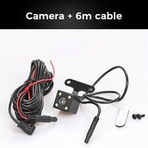 레이어라운드뷰 후방카메라 사이드 뷰 HD 자동차 후면보기 카메라 5 핀 리버스 4LED 야간 투시경 비디오, 01 camera and 6m cable