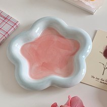 집들이 선물 그릇 세트 도자기 앞접시 귀여운 곰 디저트 접시 세라믹 아침 식사 빈티지 귀리 요구르트 샐러드, [09] 8inch flower
