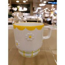 모던하우스 어썸데이 스태킹머그 310ml 체크데이지 CA3323018, 지름: 8.2CM 높이: 8.5CM 용량: 310ML, 사진참조