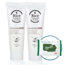 고운얼굴 쌀겨로 만든 필링젤, 2개+맑은누리손소독티슈, 90ml