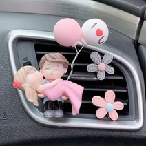 차량용 자동차 차 방향제 디퓨저 선물 사랑스러운 커플 소녀 소년 인형 향수 클립 송풍구 형, 포옹 커플 꽃
