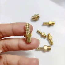 호스커플러 커넥터5PCS 2.5mm 3mm 4mm 6mm 8mm 10mm OD 호스 바브 M3 M4 M5 M6 M8 미터 규격 수나사 황동, 09 M5 to 6mm
