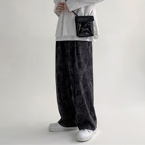 라네르 남성 페이즐리 와이드 밴딩 팬츠 츄리닝 바지