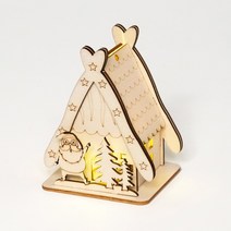 민화샵 어린이집 크리스마스 조명 LED 무드등 장식 만들기, 별안경산타 XDOWD0094