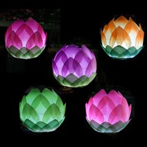 태양광연화등 - 야외용 연꽃등 연등 LED 부처님오신날 초파일 충전식조명, 연두