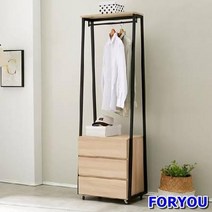 ForU132 스토리홈 이동식 행거 3단 헹거 일반형행거 옷걸이행거 공간활용, 오크브라운, 상세페이지 참조