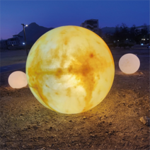 입체 공원 포토존 FRP 대형 보름달 실외 설치 조명 조형물 제작 업체 헤파이스토스웍스