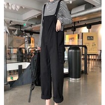 디핏허그 케이 포켓 멜빵 바지 2color 루즈 임산부복